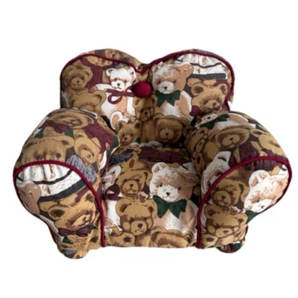 Avon Teddy Bear Chair Plush Stuffed Chair Couch 7” x 9”